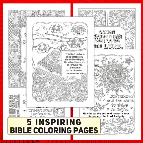 Bible Verse Coloring Pages: Meditative Scripture Art (PDF & JPEG Downloads)