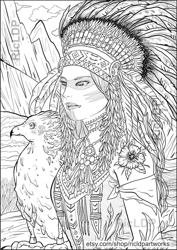 Indian Warrior Coloring Pages