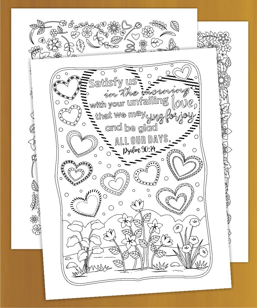 set of 3 bible verses coloring pages scripture posters with etsy