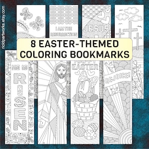 Easter Coloring Bookmarks: Faith-Based Doodles (PDF/JPEG)