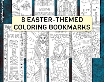 Easter Coloring Bookmarks: Faith-Based Doodles (PDF/JPEG)