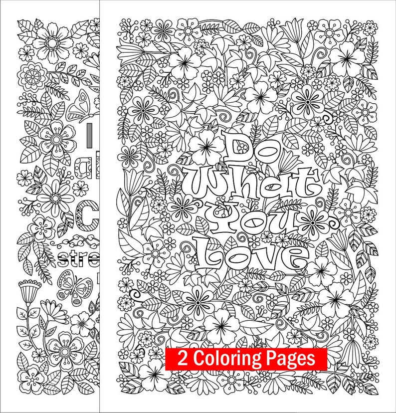 Two Inspirational Coloring Pages i Can Do All Things - Etsy