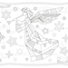Set of 3 Christmas Zentangle Pages Nativity Drawing Angel With Trumpet ...