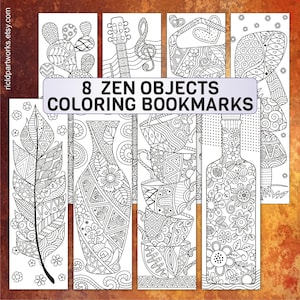 Zentangle Coloring Bookmarks: Intricate Designs for Adults & Kids (PDF)