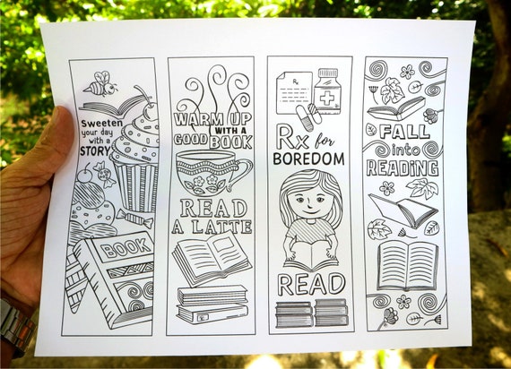 8 Coloring Bookmarks About Reading Cute Markers With Images 
