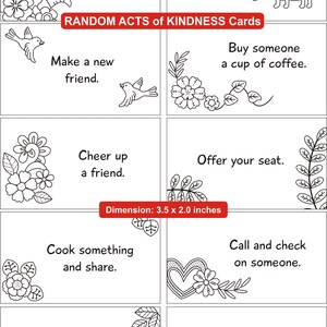 Set of 30 Printable random Acts of Kindness Cards - Etsy