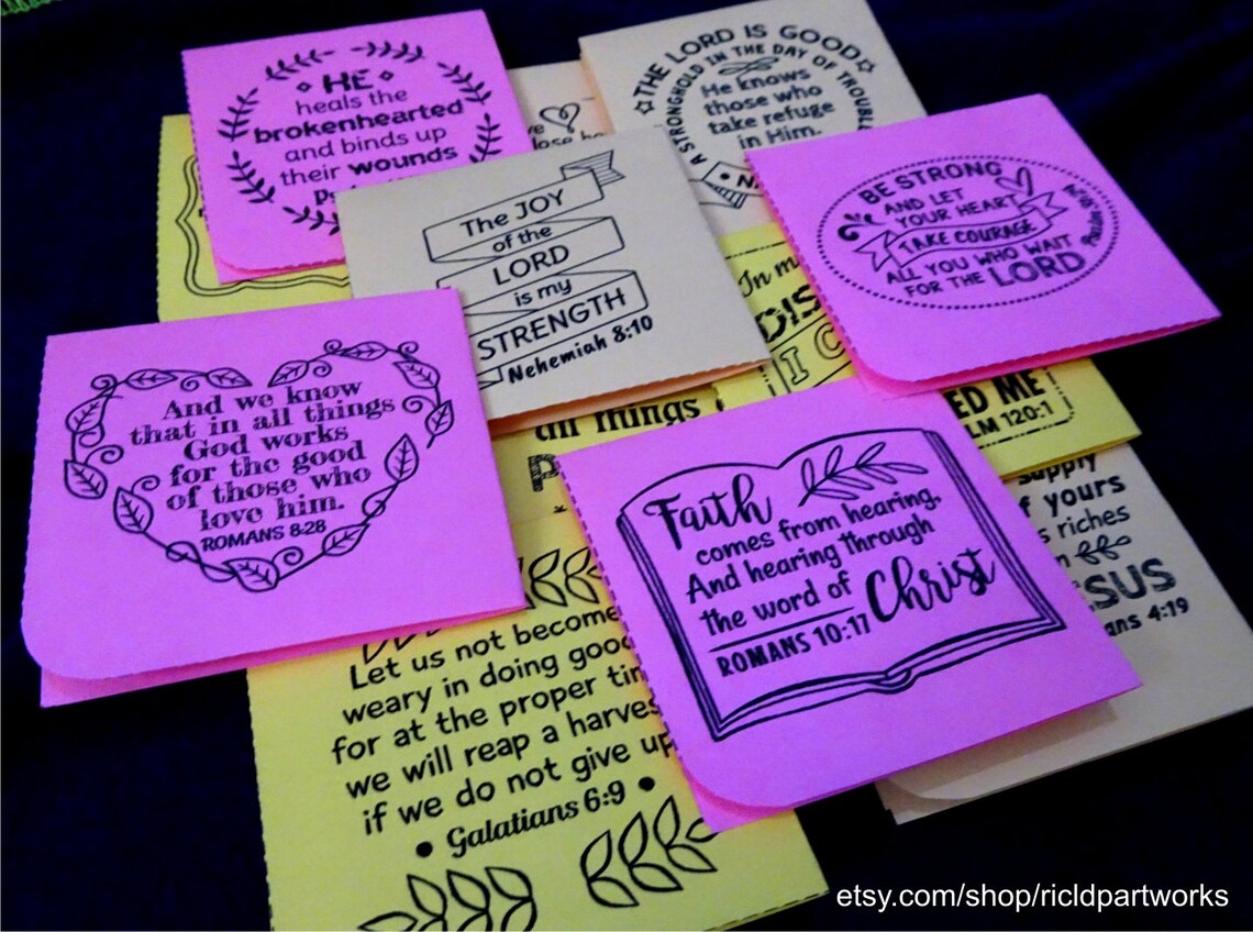 Set of 12 DIY Cornerpage Bible Bookmarks Setb Plus Template for Bible