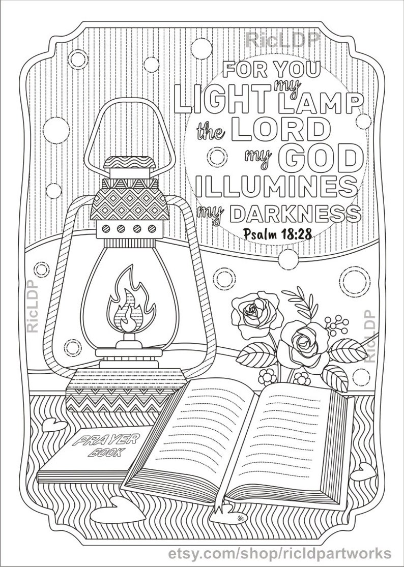 519 Animal God Is My Light Coloring Page for Adult