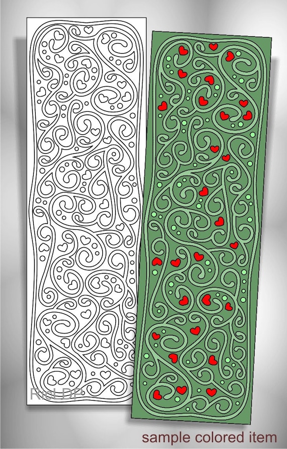 Coloring Bookmarks With Semi-abstract Designs Doodle Arts 