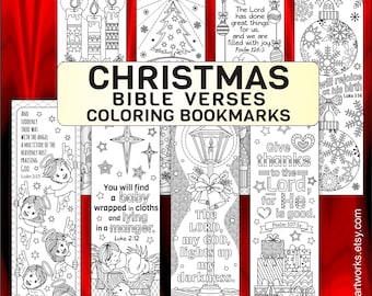 Christmas Bible Verse Coloring Bookmarks for Kids (PDF/JPEG)