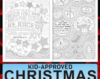 Christmas Coloring Pages with Bible Verses (Printable)