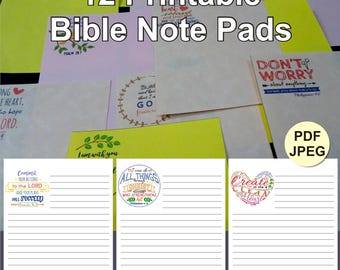 12 Bible Verse Notepad Templates – Printable Faith-Inspired Designs for Journaling, Gifts, and Encouragement