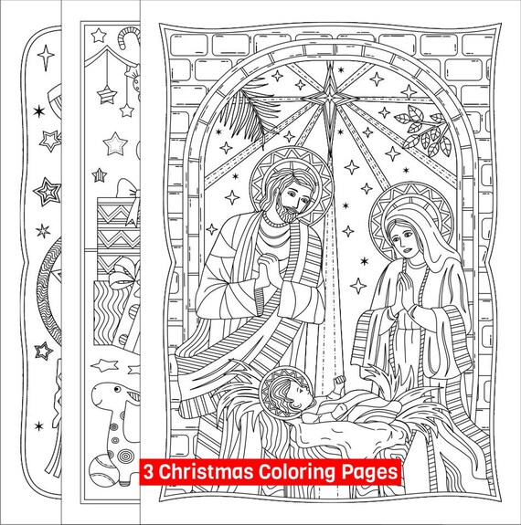 How To Draw Religious Christmas: Collection Of Lots Of Xmas Scences With 30  Simple And Basic Drawing Pages To Learn To Draw | Gifts For Kids, Teens