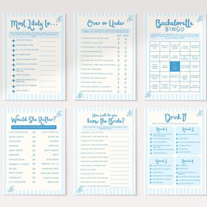 Lot de jeux EVJF Love on the Lake, jeux EVJF sur le lac, jeux de Bach imprimables Canva éditable Love on the Lake, jeux Camp Bach