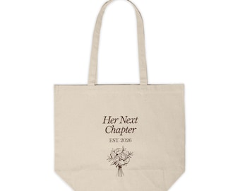 Her Next Chapter Tote Bag, Bookish Bride Tote Bag, Engagement Gift Bride Tote Bag, Her Next Chapter Bachelorette Gift