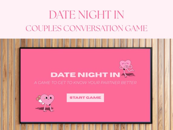 Couples Date Night Game Template, Long Distance Relationship Game Editable Canva, Couple Conversation Card Game Digital, Date Night Game