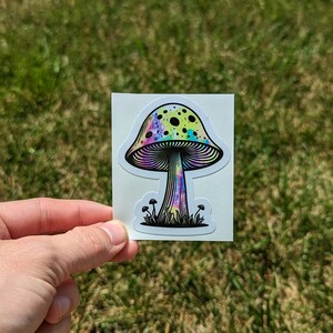 Mushroom 3&quot; Waterproof Sticker