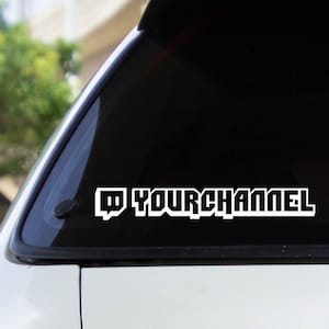 Custom Twitch Channel Name Sticker, Twitch Username Car Stickers and Decals, Gamertag, Waterproof