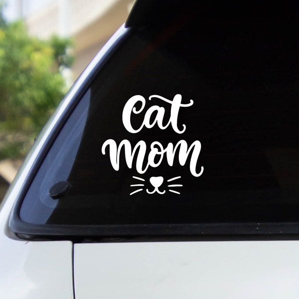 Cat Mom Decal Sticker / Multiple Colors