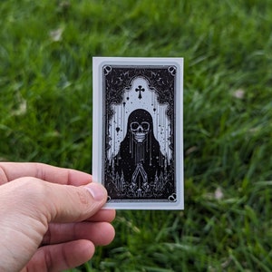 Necromancer Tarot Card 3.5&quot; Waterproof Sticker