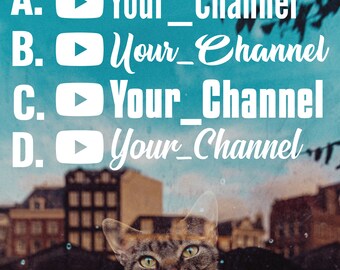 Custom Youtube Channel Decal Sticker / Multiple Colors