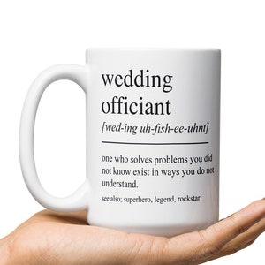 Wedding Officiant Gift, Wedding Officiant Mug, Gift For Wedding Officiant, Custom Wedding Officiant Gift, Personalized Wedding Officiant Cup