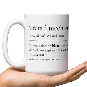 Personalized Aircraft Mechanic Gift, Aircraft Mechanic Mug, Airplane Mechanic Gift, Airplane Mechanic Mug, Custom Aircraft Mechanic Gifts