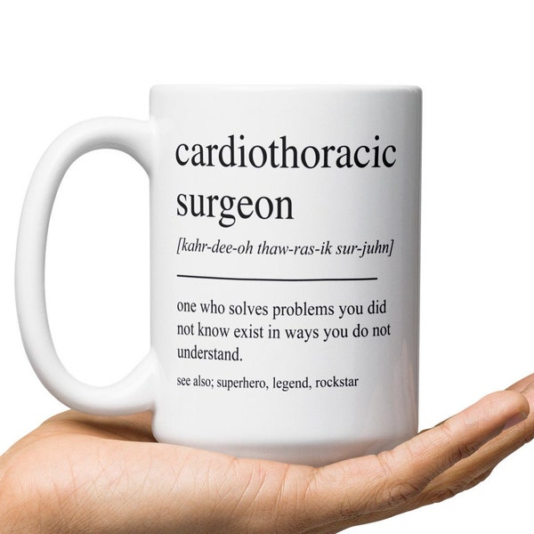 Cadeau chirurgien cardiothoracique, mug drôle chirurgien cardiothoracique, cadeaux de remise des diplômes chirurgien cardiaque, cadeau chirurgien cardiaque, tasse chirurgien cardiaque