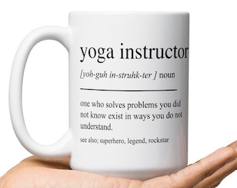 Regalo di istruttore di yoga, tazza di istruttore di yoga divertente, regalo di insegnante di yoga, tazza di insegnante di yoga, regalo per insegnante di yoga, regalo per istruttore di yoga