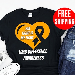Limb Difference / Shirt / Tank Top / Hoodie / Limb Difference Awareness / Limb Difference Tshirt / Orange Ribbon Shirt