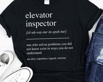Cadeau liftinspecteur, shirt liftinspecteur, tshirt liftinspecteur, cadeaus voor liftinspecteur, pensioencadeau