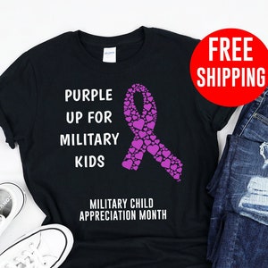 Purple Up Military Child Shirt, Month Of The Military Child Shirt, Military Child Hoodie, Military Kids Tshirt, Military Children Shirt