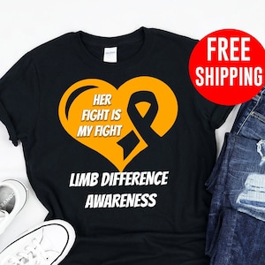 Limb Difference / Shirt / Tank Top / Hoodie / Limb Difference Awareness / Limb Difference Tshirt / Orange Ribbon Shirt