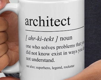 Regalo personalizado para arquitectos, taza divertida para arquitectos, estudiante de arquitectura, graduado en arquitectura, regalos de graduación para arquitectos, taza de arquitectura
