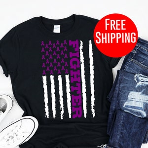Lupus Shirt - Fighter Purple Ribbon Flag