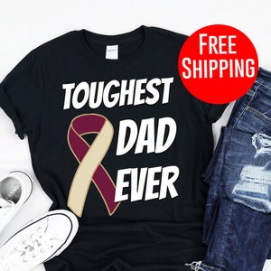 Head And Neck Cancer - Toughest Dad Ever Shirt