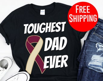 Head And Neck Cancer - Toughest Dad Ever Shirt