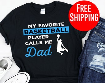 Basketbal papa shirt-mijn favoriete basketbalspeler roept me papa