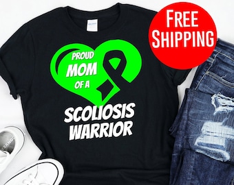 Skoliose-Shirt-Proud Mom Of A Scoliosis Warrior