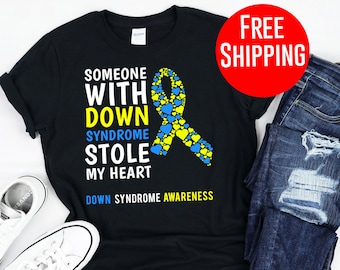 Down Syndrome / Shirt / Tank Top / Hoodie / Down Syndrome Shirt / Down Syndrome Gift / Down Syndrome Tshirt / Down Syndrome Ribbon