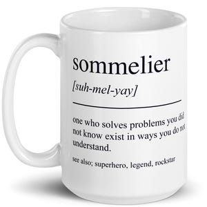 Sommelier Gift – Personalized Sommelier Mug, Custom Sommelier Coffee Mug, Sommelier Appreciation Gift, Gift For Sommelier