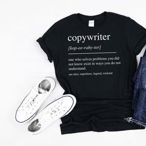 Copywriter Definition T-Shirt – Funny Writer Gift – Content Creator Tee – Marketing Wordsmith Shirt – Creative Writing Humor