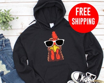 Chicken Hoodie, Chicken Sweatshirt, Chicken Sweater, Chickens Hoodie, Farm Hoodie, Chicken Hoodie Adult, Chicken Lover, Chicken Gift