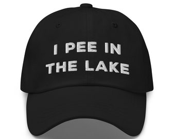 Kapelusz „I Pee In The Lake”, kapelusz na jezioro dla mężczyzn, kapelusz letni, kapelusz żeglarski, kapelusz na łódź, zabawny kapelusz na jezioro, kapelusz kempingowy, kapelusz wakacyjny, kapelusz do picia