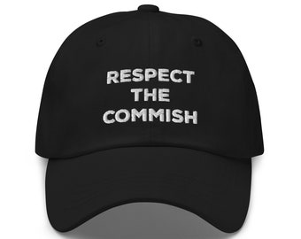 Fantasy Football Hat, Respect The Commish Hat, Fantasy Football Cap, Fantasy Football Gift, Football Party Hat, Football Draft Hat
