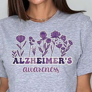 Alzheimers Shirt, Alzheimers Awareness Shirt, Alzheimers Tshirts, Dementia Awareness Shirt, Dementia Shirt, Purple Ribbon Shirt