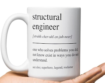 Structural Engineer Gift, Structural Engineer Mug, Gift For Structural Engineer, Engineer Coffee Cup, Structural Engineer Retirement Gift