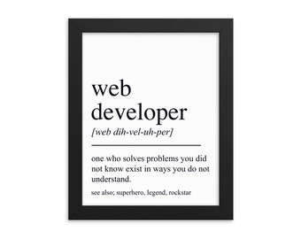 Web Developer Gift, Web Developer Wall Art, Gifts For Web Developer, Web Developer Wall Decor, Web Developer Office Decor