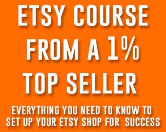 Etsy Course, How To Sell On Etsy, Selling On Etsy, Etsy Seo, Etsy Success Guide, Etsy Guide, Etsy Training, Etsy Help, Set Up An Etsy Shop