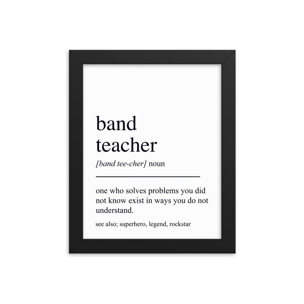 Band Teacher Gift, Band Teacher Wall Art, Gifts For Band Teacher, Band Teacher Retirement Gift, Band Teacher Wall Decor